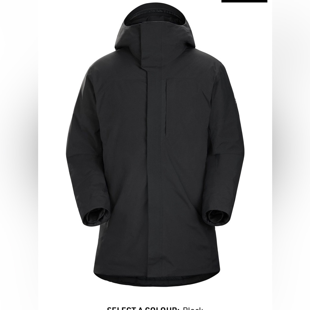 Arc’teryx black parka for men